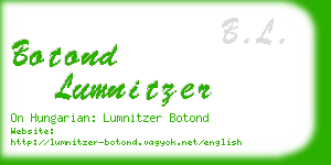 botond lumnitzer business card